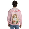thumbnail image 5 of Happy Valentine's Day Maine Coon holding flowers All Over Print 3D Sweatshirt Unisex Merch Cat Lover Kitten Owner Gifts - 3005, 5 of 6