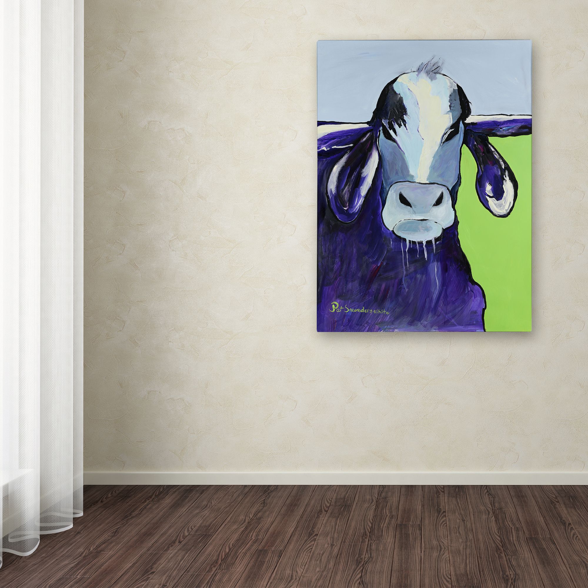 Trademark Fine Art "Bull Drool II" Canvas Art by Pat Saunders-White