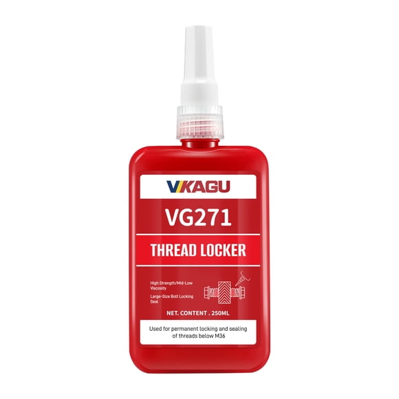Fijador de roscas VIKAGU VG271 250 ml, adhesivo rojo de alta resistencia