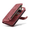 thumbnail image 6 of ELEHOLD Zipper Wallet Case Compatible with iPhone 14,PU Leather Soft TPU with Kickstand Shockproof Cash&Card Slot Full Len Protection Shock-Resistant Case Cover for iPhone14 6.1 inch,Red, 6 of 12