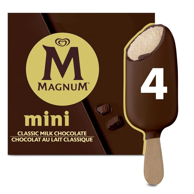 Magnum Classic Milk Chocolate Mini Ice Cream Bars, 4 x 55 ml