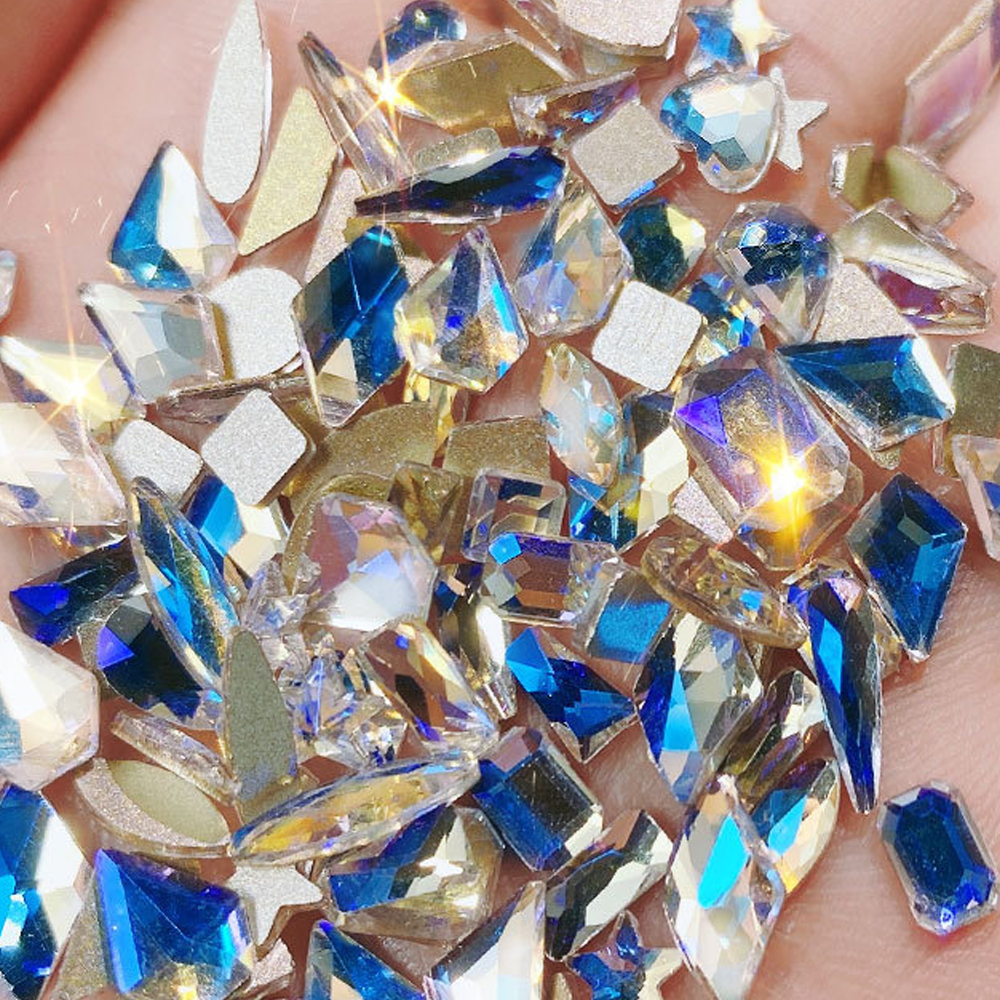 Nail Rhinestones Multiple Flat Back Rhinestone Nail Charms Craft Gems  Makeup Jewels Crystal Beads - Style 11 