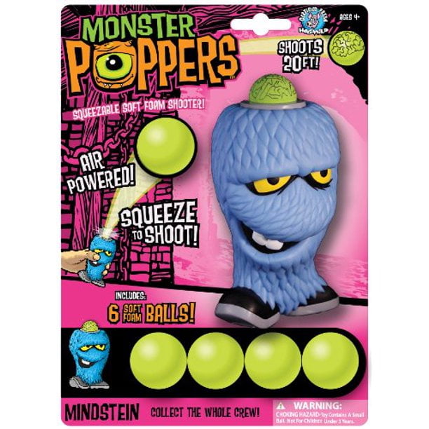 Hog Wild Monster Popper Mindstein with 6 Squeeze And Pop-Out Balls
