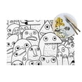 thumbnail image 4 of XMXY Woven Placemats Set of 4 PCS, Monster Doodle Table Mats Washable Heat Resistant Placemats, 4 of 6