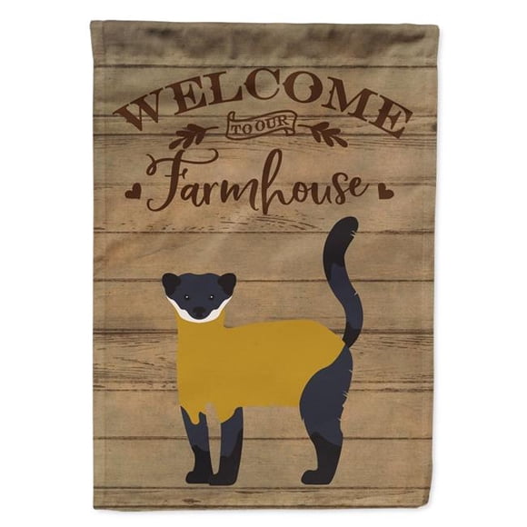 Carolines Treasures CK6818CHF Drapeau de Maison en Toile de Bienvenue à la Martre Jaune - 28 x 0.01 x 40 Po.