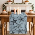 thumbnail image 2 of Table Runner 70 Inches Long for Kitchen Dining, Teal Blue Starfish Dresser Scarf Farmhouse, Dining Table Decorations for Wedding/Parties, Coastal Ocean Summer Sea Nautical 13 x 70 In, 2 of 8