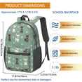 thumbnail image 3 of Chihuahua and Dog Paw Print Green 17" School Backpacks for Teens,Waterproof Oxford Fabric,S-Shape Padded Straps for School,Travel,Hiking,Camping, 3 of 6