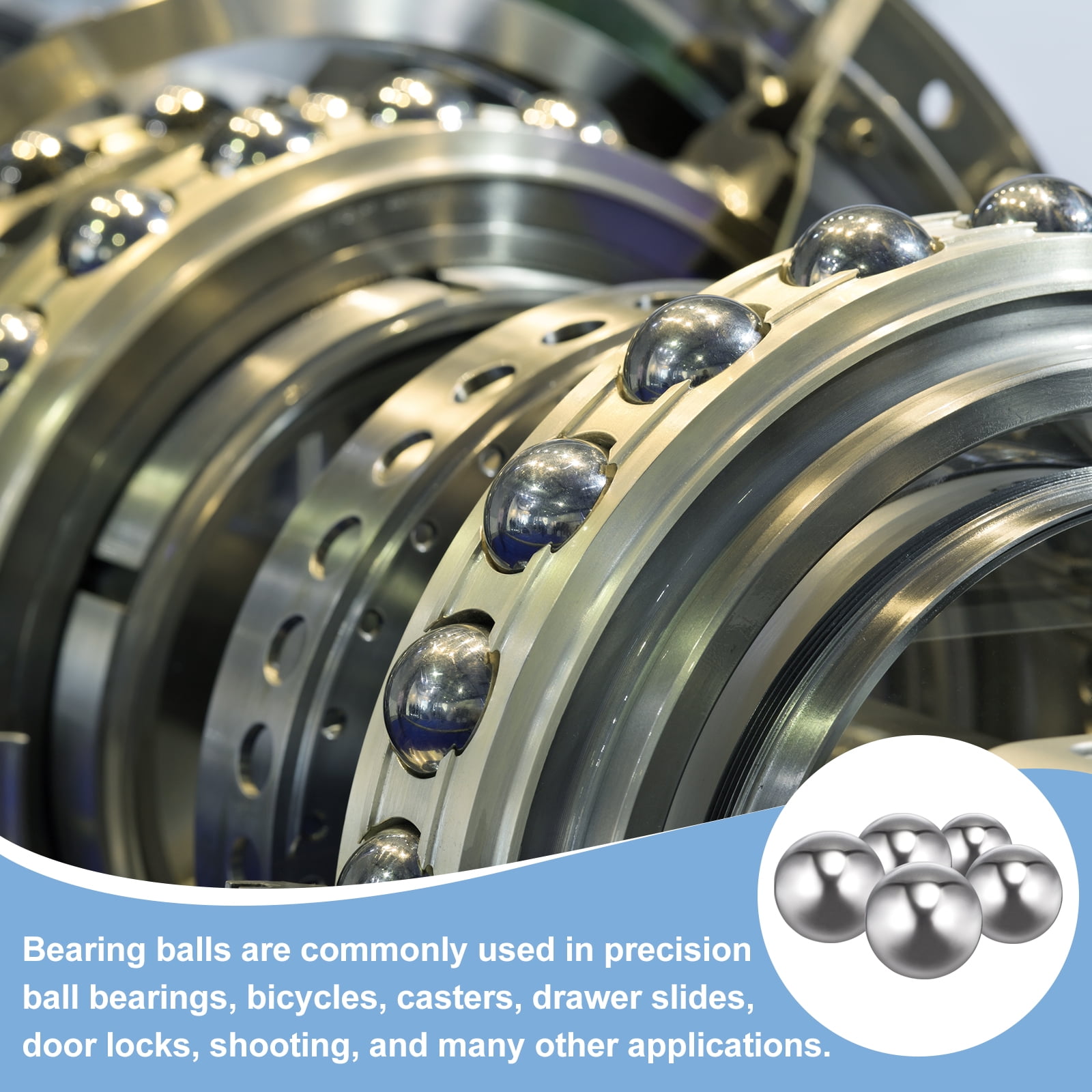 35mm Bearing Balls, 316 Stainless Steel G1000 Precision Balls Metric Mixing Balls for Bearings Bicycles Casters (Mirror Finish)