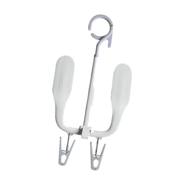 Tendedero de zapatos, versátil, multiusos, ligero, portátil, 360 degree Gris Blanco