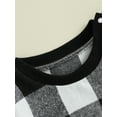 thumbnail image 5 of Bagilaanoe Newborn Baby Girl Boy Oversized Romper Sweatshirt Long Sleeve Bodysuits Plaid Pullover 3M 6M 12M 18M Infant Casual Tee Tops, 5 of 8