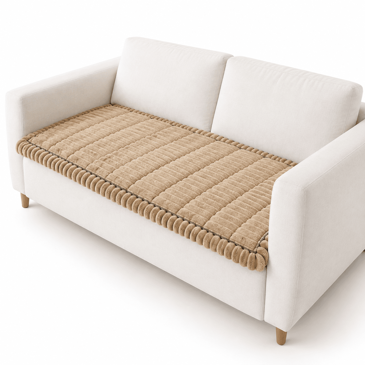 Coffee 23.6 x 47.2 Plush Pet Sofa Protector Washable Non-Slip Furniture Cover