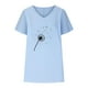 thumbnail image 4 of Camisetas de Cuello en V Mujeres Impresas Manga Corta Camiseta Casual, Ligera Y Básica de las Mujeres Camisetas Casuales, 4 of 4