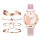 thumbnail image 2 of Juego de 5 Piezas de Lujo para Mujer, Reloj de Cielo Estrellado Magnético para Mujer - Rosado Sunnimix brazalete de reloj de acero inoxidable, 2 of 8