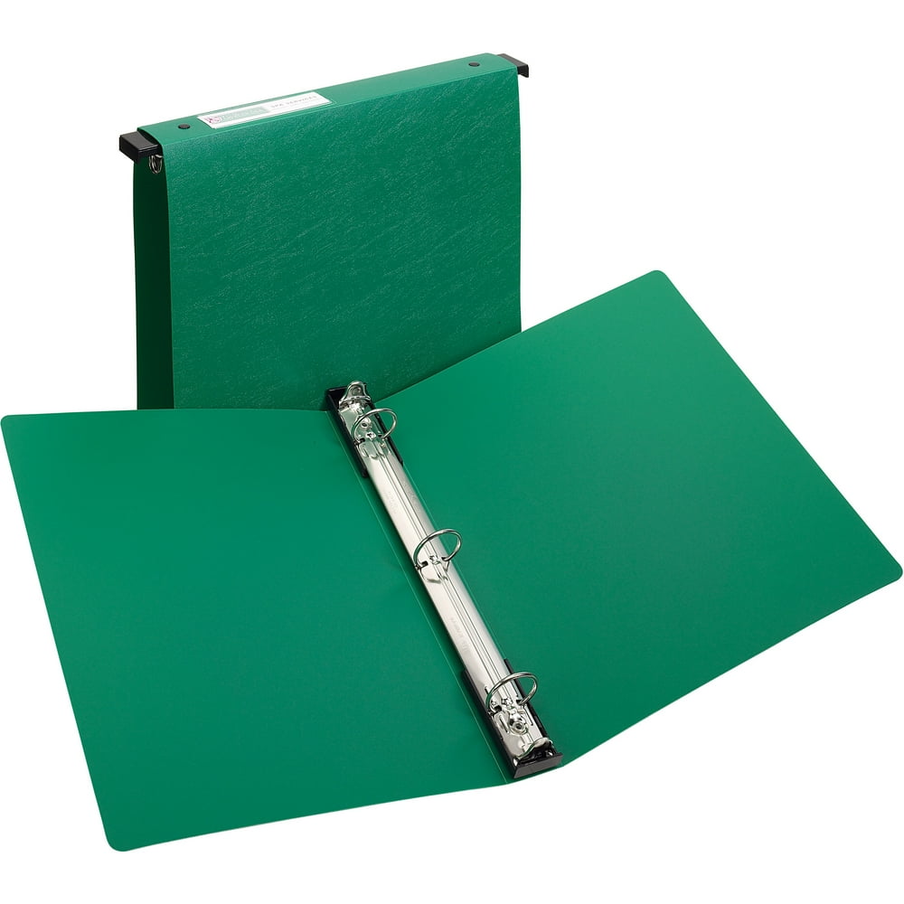 Avery Hanging 3 Ring Binder, 1" Round Rings, 1 Green Binder Walmart