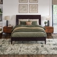 thumbnail image 2 of Valencia Full Solid Wood Low Profile Sleigh Platform Bed in Espresso, 2 of 13