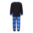 thumbnail image 3 of AceBaby Christmas Family Matching Pajamas Tree Print Holiday Sleepwear Loungewear Pjs,Blue, 3 of 10