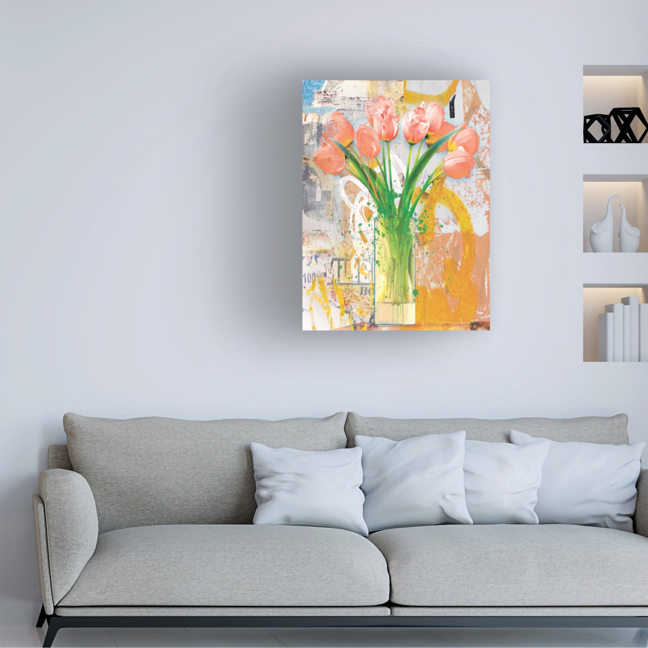 Canvas Wall Art - Porter Hastings 'Urban Bouquet 13' Wall Art for Living Room, Bedroom, or Office Décor by Trademark Fine Art - 35 x 47 Inches