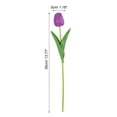 thumbnail image 2 of Uxcell 24Pcs Tulipanes Falsos Flores Artificiales, Tulipanes Artificiales de PU que Parecen Reales con Tallos, Morado, 2 of 6