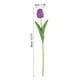 thumbnail image 2 of Uxcell 24Pcs Tulipanes Falsos Flores Artificiales, Tulipanes Artificiales de PU que Parecen Reales con Tallos, Morado, 2 of 6