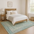 thumbnail image 7 of Addison Rugs Mayfield Premium Machine Washable Transitional Geometric Teal Rectangle Rug, 10' x 14', 7 of 7