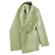 thumbnail image 2 of Blazer de mujer, moda informal, color liso, bolsillo, cuello vuelto, blusa de manga larga, blazer, blusa de dacrón para mujer, 2 of 3