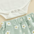 thumbnail image 6 of Okbabeha Daddys Girls Baby Clothes Romper And Flower Pants With Headband 3Pcs Newborn Baby Girl Outfit Sets, 6 of 7
