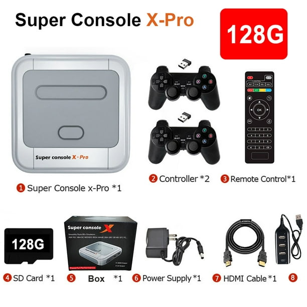 612px x 612px - Onemayship Retro Game Console 128GB, Super Console X PRO Built in 41000+  Games, Video Game Console Systems for 4K TV HD/AV Output, Dual Systems,  Compatible with PS1/PSP/MAME/ATARI - Walmart.com