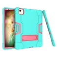 thumbnail image 7 of Allytech iPad Air 5 Case 2022, iPad Air 4 Case 2020, Heavy Duty Protection Shockproof Build In Kickstand Pencil Holder Kids Friendly Case for Apple iPad Air 5th 4th Generation, BlackAqua/Rose, 7 of 7