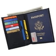 thumbnail image 3 of New Leather Travel Passport Holder Wallet For Men and Women Unisex RFID Blocking, 3 of 18