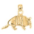 thumbnail image 1 of 18K Yellow Gold 3D Armadillo Pendant - 16 mm, 1 of 3