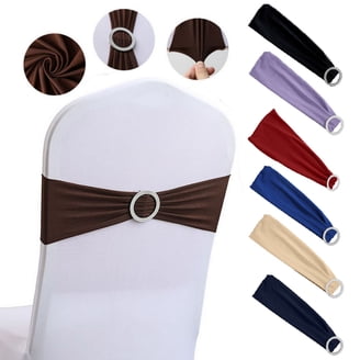 Bobasndm 10PCS Stretch Chair Sashes Bows Chair Bands with Buckle
