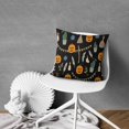thumbnail image 4 of Halloween Pumpkin Throw Pillow Cases Ghost Boo Pillow Cases Sofa Bed Throw Cushion Cover for Home Office Halloween Decoration,20x20 Inch (2Pcs), 4 of 6