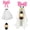 Pink bowknot, variant on Healthloop Halloween Ghost Porch Goose Outfit, Lantern & Bow Costume for 23" Lawn Goose