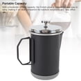 thumbnail image 4 of YAHHU 1000ml Portable French Press Coffee Maker, Premium 304 Stainless Steel Double Wall Hand Brewed Coffee Press Pot for Camping and Travel, Black Color (33.81oz / 1000ml Capacity), 4 of 9