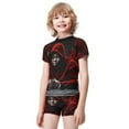 thumbnail image 2 of Rod Wave Boys Two Piece Swimsuit Kids Swimwear Set Short Sleeve Bathing Suit Trunks And Shirt, 2 of 7