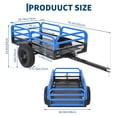 thumbnail image 2 of 1500 Lbs Garden Cart, 15 Cu.ft Garden Utility Trailer Steel Dump Cart with Removable Sides, Hand Pull or Foot Pedal Dumping for ATV UTV Lawn Mower Tractor, 2 of 14