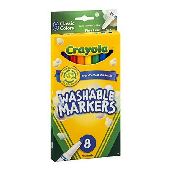 Crayola 8ct Washable Markers Fine (Pack of 6)