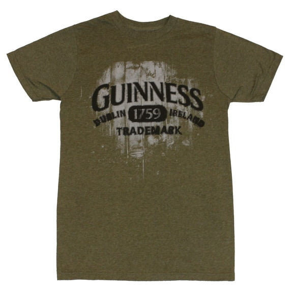 Guinness Mens T-Shirt - Distressed Trademark 1759  Image (Small)