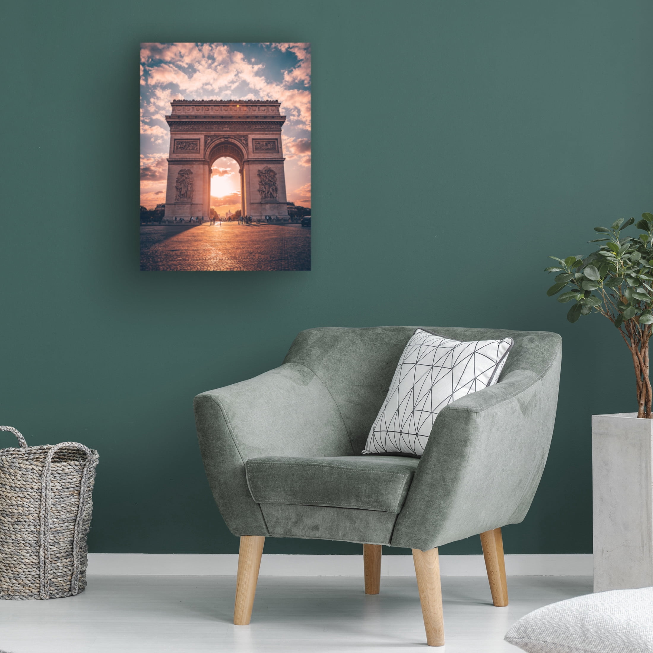 Trademark Fine Art Behdad Pournader Golden Arc of Paris Canvas Wall Art