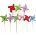 thumbnail image 2 of Colorful Assorted Mini Windmill Cake Toppers for Birthday Wedding Parties Decorations 6pcs, 2 of 7