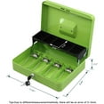 thumbnail image 4 of Locking Cash Box with Lock Money Box with Cash Tray Lock Box with Key Money Saving Organizer .Lx .Wx .H es XL Large, 4 of 6