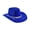 Blue, variant on 1. Glitter Powder Western Hat Unisex Sparkling Top Hat Wide Brim for Music Festival Parties Costume Accessories Headwear
