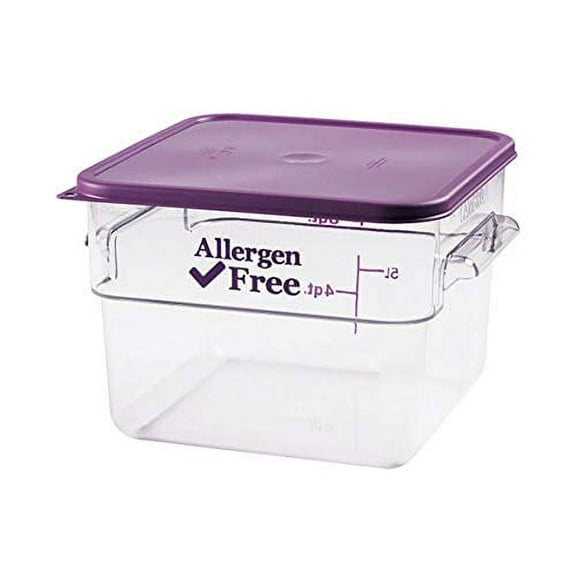 Cambro Camsquare Polycarbonate Round Food Container Clear, 12 qt. | 1 Each