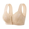 thumbnail image 5 of 2-Pack Woman Floral Wirefree Bra JIANLAI Women's Front Closure Floral Lace Bra, Wide Comfort Straps Full Coverage Everyday Bra, Easy Wear Wirefree Daily Support Bra, 5 of 5