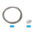 thumbnail image 3 of Unique Bargains 3/25' OD 32.8 Ft 304 Stainless Steel Cable Wire Rope with Aluminum Sleeves 7 x 7 Strand Rope Silver, 3 of 7