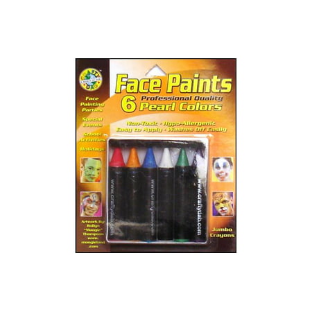 Face Paint Jumbo Crayons 6 Pkg