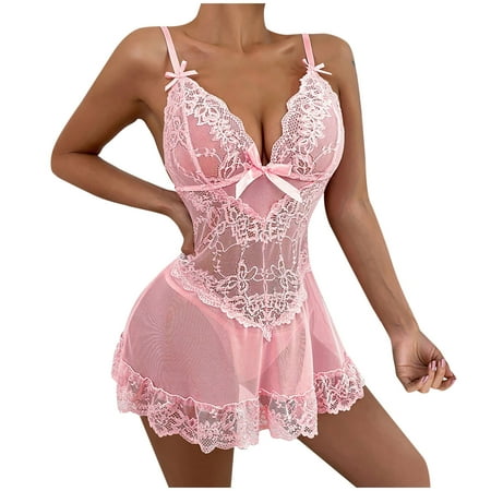 ICHUANYI Womens Exquisite Plus Size Lace Lingerie Bra -Briefs Set Cut-Out Sleepwear New Fashion