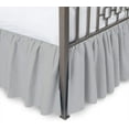 thumbnail image 2 of Split Corner Ruffle Bed Skirts 14" Drop, Fully Elastic Dust Ruffle, 100% Microfiber, Split Corner Bed Skirt Fade Resistant, Machine Washable Luxurious Fabric, Twin Size - Light Grey Solid., 2 of 3