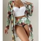 thumbnail image 3 of Conjunto de bikini de tres piezas de malla sexy europeo y americano con push-up y estampado dividido para mujer, 3 of 5