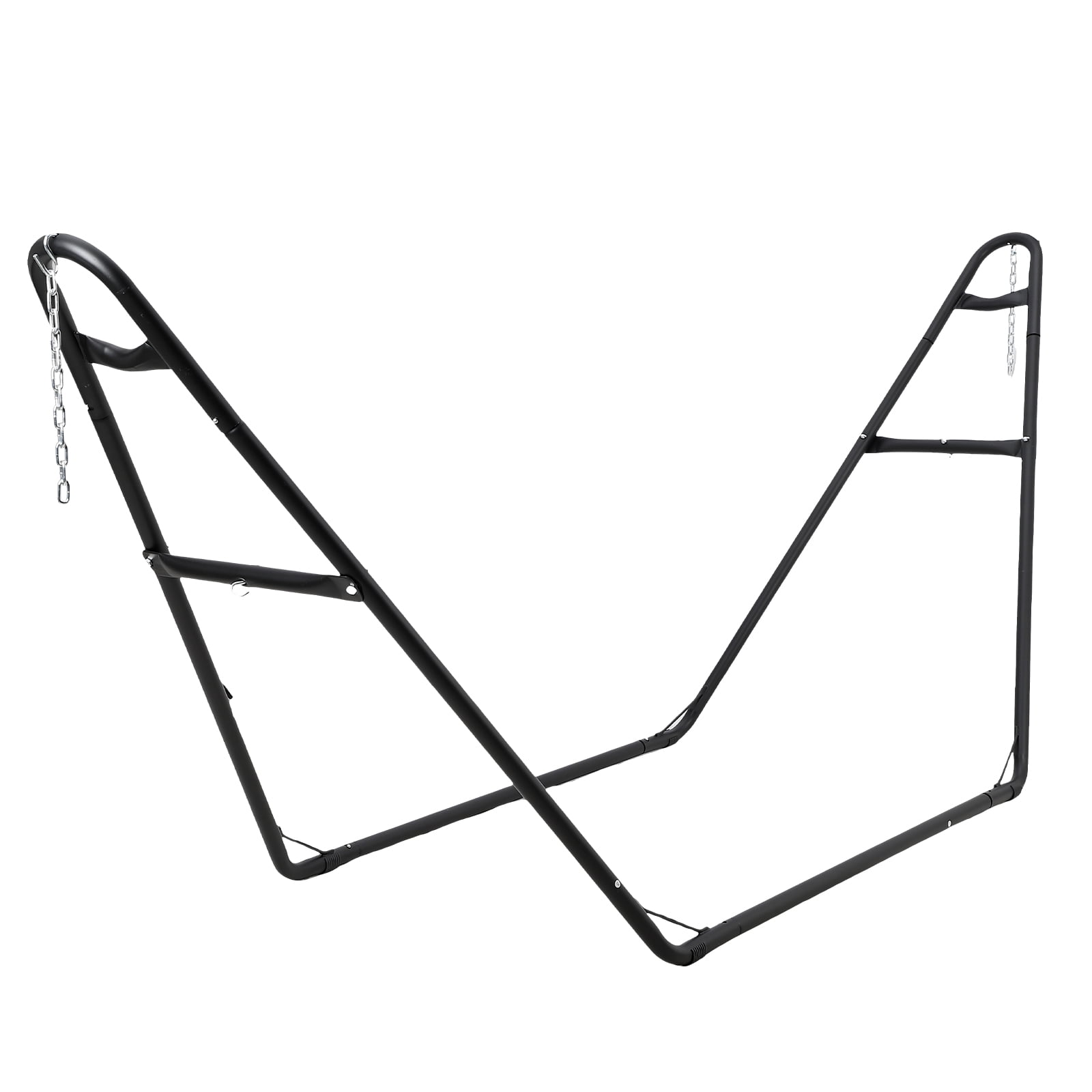 Universal 2 Person Hammock Stand, Heavy Duty Steel Hammock Stand 550 lbs Capacity, Fits 9 to 14 Foot Hammocks for Outdoor Indoor Adjustable Portable Hammock Stand with Chain, Hook, and Carrying Bag